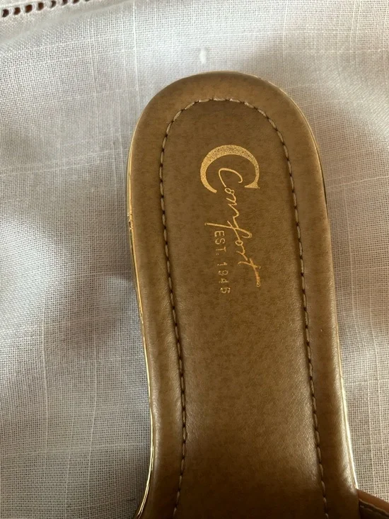 Embellished Pink & Gold Jeweled Slide Sandals - Women - Picture 3 of 4